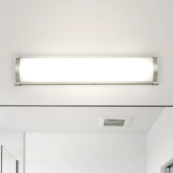 Luxury Minimalist Bath Light, Small Size: 4.75''H x 2.031''W, with Mid Century Modern Style Elements, Brushed Nickel Finish, UHP4460 from the Ashford Collection by Urban Ambiance