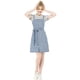 thumbnail image 3 of Vestido de mezclilla A-Line con tirantes ajustables para mujer INSPIRE CHIC, primavera verano, M, azul claro, 3 of 8