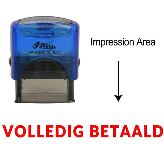 eloria Volledig Betaald Self Inking Rubber Stamp Business Custom Stamp Office Stationary, Color: Red Ink