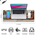 thumbnail image 5 of Happy Thanksgiving Fall Pumpkin Large Gaming Mouse Pad Extended Desk Mouse Pad with Stitched Edges, Non-Slip Base, Water Resist Keyboard Pad for Gamer, Office & Home, 31.5 X 11.8 in, 5 of 7