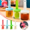 thumbnail image 4 of Huayishang Kitchen Fork, Kitchen Essentials Clearance Sale Integrated Oil Brush Oil Bottle Oil Filling Bottle with Silicone Brush Two in One Silicone Measurement Filling Bottle For, 4 of 4