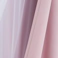 thumbnail image 5 of Pinewave Blackout Curtains with Sheer for Girls Room Overlay Mix and Match Double Layer with Tiebacks Grommet,37"Wx63 inch,Pink,2 Panels, 5 of 6