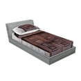 thumbnail image 2 of Ambesonne Rustic Fitted Sheet & Pillow Sham Set, Arched Venetian Door, Twinxl, Brown Cream, 2 of 2