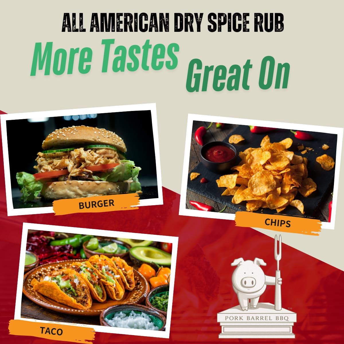 Pork Barrel BBQ All American Spice Seasoning Mix, 22 Ounce - All Purpose Rub, Gluten Free Rub , Keto Rub, No Sugar
