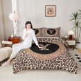 thumbnail image 4 of Feelyou Leopard Print Full Size Comforter Sets, Initial Y Letter Bedding Sets, 3pcs, 4 of 8