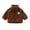 C747 Brown, variant on Curuila Child Toddler Girls Coat Flannel Long Sleeve Cartoon Print Stand Collar Jacket For Girls Winter Warm Comfort Outerwear Size 18-24 Months