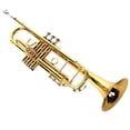 thumbnail image 3 of Campana de trompeta, instrumentos musicales Trompeta chapada en oro Trompeta profesional compacta y liviana, 3 of 8