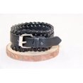 thumbnail image 1 of Negro, Hombres,Cinturón de mano de cuero tejido con una sola hebilla,Simplicidad, 1 of 5