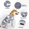 thumbnail image 6 of Xmarks Dog Pajamas Flannel Puppy Pjs Bone Pattern Winter Warm Doggie Pajamas Pet Jammies Dog Clohtes with Legs Onesies Jumpsuits Coat, 6 of 8