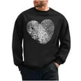 thumbnail image 2 of PNTUTB Valentine's Day Sweatshirts for Men's Fashion Print Crew Neck Long Sleeve Casual Loose Pullover Tops, 2 of 6