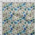 thumbnail image 4 of oneOone Cotton Cambric Medium Blue Fabric Florals Quilting Supplies Print Sewing Fabric By The Yard 56 Inch Wide-J1, 4 of 6