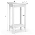 thumbnail image 2 of Gymax 2PCS 2-Tier Nightstand End Side Table Coffee Table Bedroom White, 2 of 10