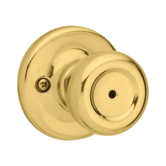 Kwikset Mobile Home Polished Brass Steel Privacy Knob 3 Right or Left Handed