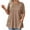 Khaki, variant on Busydd T Shirts for Women Loose Oversized Round Neck Going Out Tops for Women Comfy Casual Solid Color Womens T Shirts Plus Size Tops with Pockets 5XL