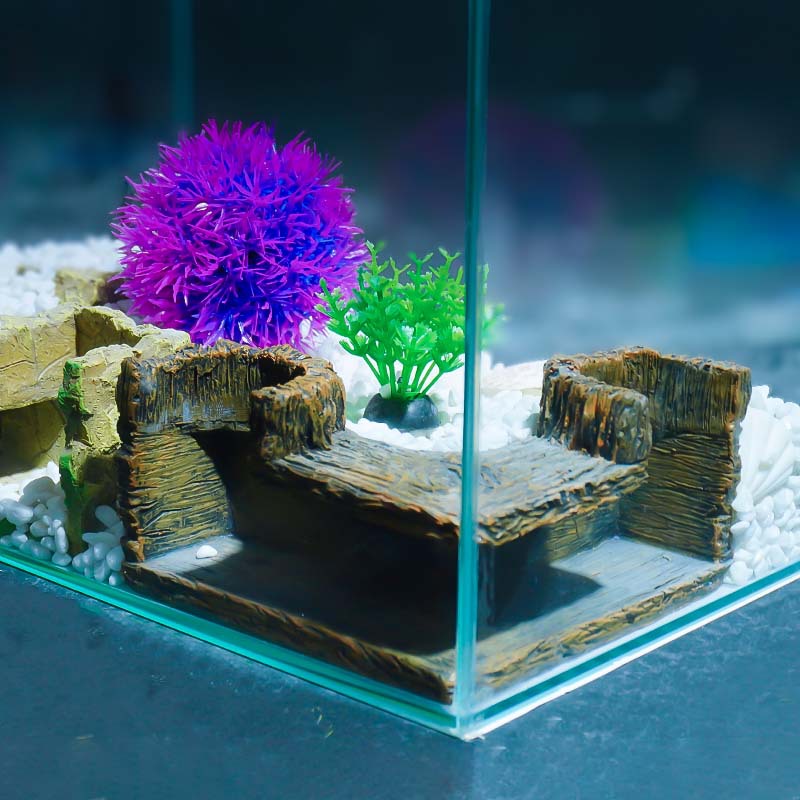 Aquarium Cave | Fish Tank Cave for Corners | 13*13*7cm Fish Hideout for Aquarium| Guppy, Neon Tetra,Betta Hide | Tank Decor