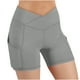 thumbnail image 3 of TaTaai Women's High Waisted Butt Lifting Yoga Shorts with Pockets Solid Stretchy Running Gym Workout Shorts Scrunch Booty Athletic Fitness Pants Gift, 3 of 8