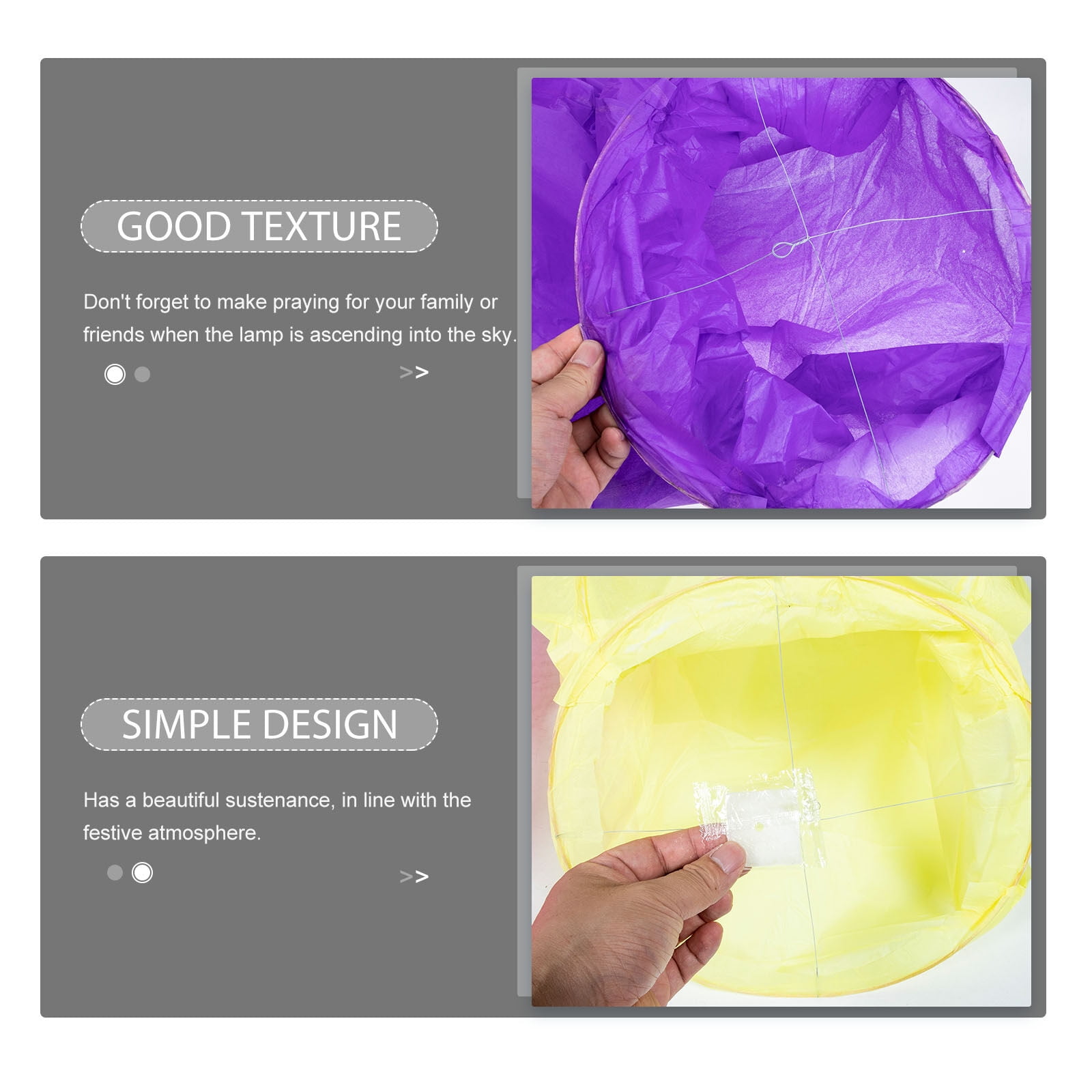 12pcs Colored Chinese Style Memorial Paper Sky Lanterns to Release in Sky Floating Paper Sky