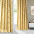 thumbnail image 4 of Martinique Yellow Printed Cotton Hotel Blackout Curtain (1 Panel), Martinique Yellow, 50W X 84L, 4 of 11