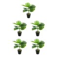 thumbnail image 1 of Cateissary Plantas falsas en macetas de tortuga ABS, hojas artificiales de bajo mantenimiento para el hogar y la Oficina, flores falsas JH5477 Type2 NO2, 1 of 6