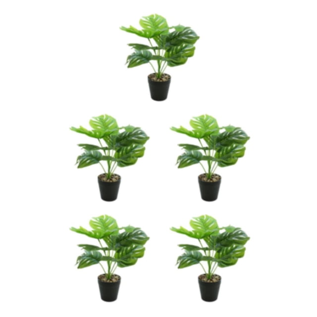 Cateissary Plantas falsas en macetas de tortuga ABS, hojas artificiales de bajo mantenimiento para el hogar y la Oficina, flores falsas JH5477 Type2 NO2