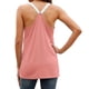 thumbnail image 4 of Top sin mangas con cuello redondo, camiseta sin mangas para mujer, transpirable, cómodo, diseño suelto, tirantes de encaje para vacaciones en la playa, 4 of 6