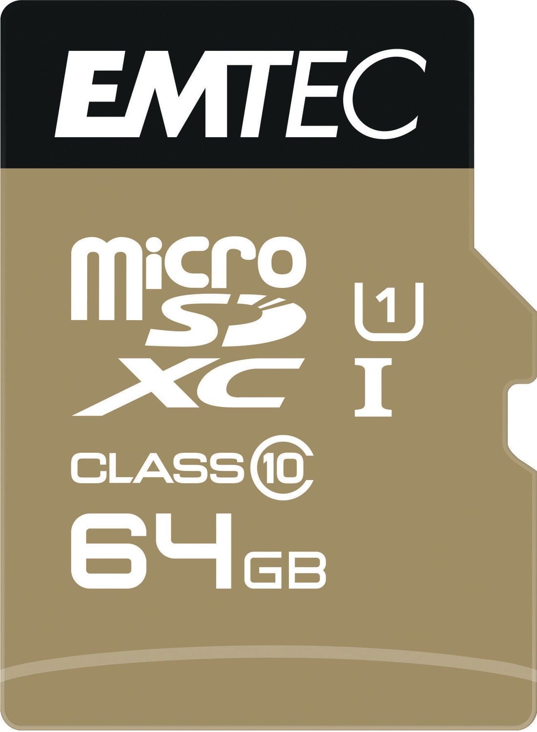 Emtec CL10 U1 64 GB  Gold Card + Adapter, 64GB microSD Class 10 EMTEC
