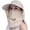 Beige, variant on Women Summer Sun Wide Brim UV Protection Fishing Hats Foldable Ponytail Summer Hat with Detachable Flap