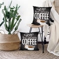 thumbnail image 5 of LALILO Throw Pillow Covers Stop And Smell Coffee Blackboard Open Cushion Cover 18" x 18", 2 Pack, 5 of 6