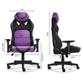 thumbnail image 7 of Ergonomic Gaming Chairs for Adults with High-Density Memory Foam | Swivel Comfortable Office Chair, Big and Tall Video Game Chair, High Back Computer Chair for Home, Office, Purple Black, 7 of 7