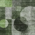 thumbnail image 5 of 3' X 5' Fern Green And Gray Geometric Washable Indoor Outdoor Area Rug, 5 of 5