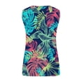 thumbnail image 4 of LNZGNM Summer Tank Tops for Women Plus Size Flowy Sleeveless Top Stylish Loose Crew Neck Tunic Tops Beach Basic Tees Shirts,Multicolor 4XL, 4 of 7