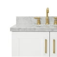 thumbnail image 5 of Ariel Taylor 43 In. Left Offset Oval Sink Vanity With Carrara White Marble Countertop In White, 5 of 11