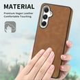 thumbnail image 3 of for Samsung Galaxy A14 5G Case, Soft TPU and PU Leather Cover Case, Business Anti-Vibration Anti-Slip Ultralight Luxury Vintage Phone Case Cover for Samsung Galaxy A14 5G for Men Women, Brown, 3 of 11