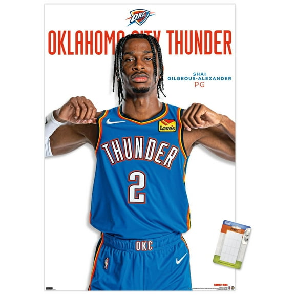 NBA Oklahoma City Thunder - Shai Gilgeous-Alexander Feature Series 23 Wall Poster, 22.375" x 34"