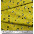 thumbnail image 3 of Soimoi Rayon Fabric Leaves & Insect Print Fabric by Yard 42 Inch Wide, 3 of 3