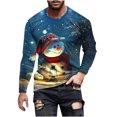 thumbnail image 2 of cllios Mens Christmas Shirts Red,Funny Cute Snowman Printed Holiday Shirt Tops,Long Sleeve Round Neck Workout Tees,Novelty Xmas Vacation Tops,Christmas Gifts for Men 2024, 2 of 4