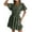 Army Green, variant on Homenesgenics Summer Dresses for Women Plus Size Fashion Women's Casual Slim V-shaped Short Sleeve Solid Color Dress Gifts for Women