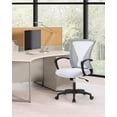 thumbnail image 2 of PINDEE Mid Back Office Chair Ergonomic Mesh Computer Desk Chair with Lumbar Support and Adjustable Armrests Swivel Task Chair for Home Office.White, 2 of 14