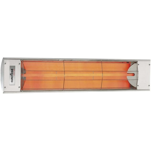 Eurofase Heating - 2000 Watt Single Element 39 Inch Electric Patio Heater-240 Voltage-Stainless Steel Finish-No Fascia Decorative Fascia