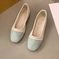 thumbnail image 5 of Ballerines pour Femmes, Ballerines Décontractées pour Femmes, Chaussures à Enfiler à Bout Rond avec Design Color-Block, Matériaux Souples pour un Confort Toute la Journée, pour les Déplacements Quotidiens et la Marche en Plein Air, 5 of 5
