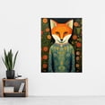 thumbnail image 2 of Fox Flaunting Fancy Floral Frock Felicia Flower Field Fun Extra Large XL Wall Art Poster Print, 2 of 4