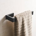 thumbnail image 4 of Afoxsos Modern 8.26 in. Wall Mounted Towel Bar, Angle Simple Stainless Steel in Black Open Arm Kitchen Towel Bar Hand Towel Rack, 4 of 7