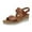 Brown, variant on Summer Saving Clearance! Tuobarr Women's Wedge Sandals Thick Sole Sloping Heel Women's Shoes, Peep-Toe Buckle One Line Casual Sandals Khaki US Size 5.5