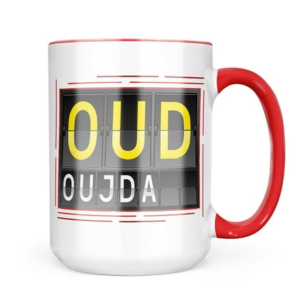 

Neonblond OUD Airport Code for Oujda Mug gift for Coffee Tea lovers