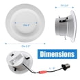 thumbnail image 6 of MingBright 6 Pack 4-inch Retrofit LED Recessed Lighting, Recessed Down Lighting,Dimmable Lighting, Baffle Trim, CRI90, 5CCT White Recessed Lighting, 6 of 8