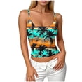 thumbnail image 4 of Dvprdro Womens Printed Cami Tops with Built in Bra Adjustable Spaghetti Straps Back Buckle Closure Summer Casual, 4 of 5