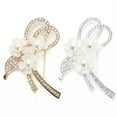 thumbnail image 4 of HOOUN Vintage Flower Pearl Rhinestone Brooches Crystal Bouquet Corsage Clothing Pins-_-A12, 4 of 9