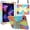 Colorful/Red, variant on for iPad Pro 11 2022/2021/2020/2018/Air 4/Air 5 Case for Kids, with Butterfly Wings Kickstand Pencil Holder Shoulder Strap Heavy Duty Rugged 2 In 1 Silicone PC Cover, Pink Beige