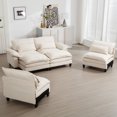 thumbnail image 6 of Tabaray 155" Oversized Modular Sectional Sofa, U Shaped Cloud Couch with Double Ottomans and Cushions, Ice Velvet Upholstered 6 Seat Sofa for Living Room, Home Sofa Set  (Beige), 6 of 11