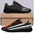 thumbnail image 3 of Firefighter The Thin Red Line American flag Shoes Sneakers Black Size 7, 3 of 7
